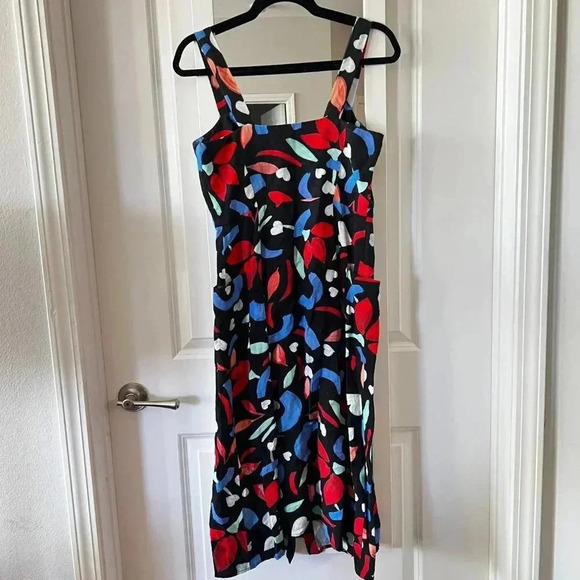 434 Hunter Bell Midi Tank Dress Size 2 Color Black Red - Picture 7 of 7